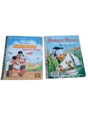 Walt Disney Mickey Mouse & Donald Duck Little Golden Books - Blue Covers